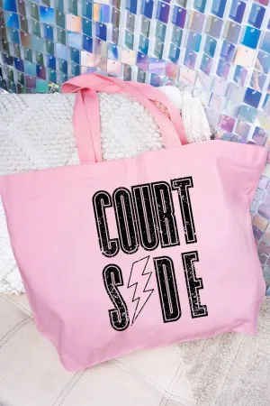 Distressed Courtside Canvas Jumbo Tote