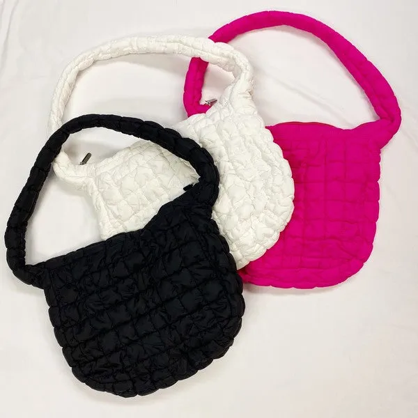 Ellison and Young- Carry All Quilted Cross Body Bag- 3 COLORS