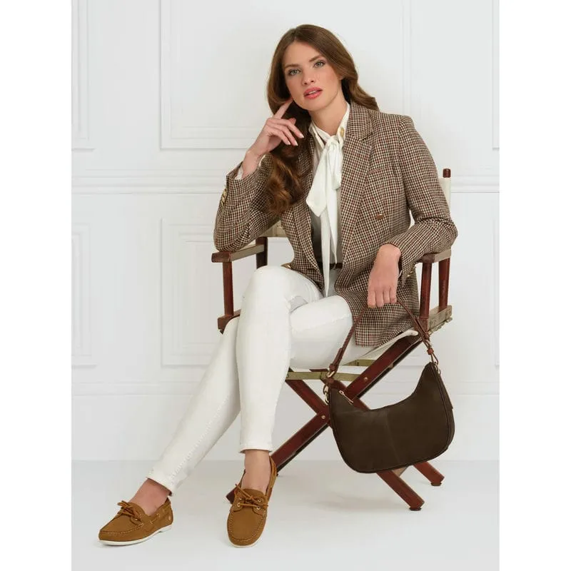 Fairfax & Favor Tetbury Crescent Ladies Shoulder Bag - Chocolate