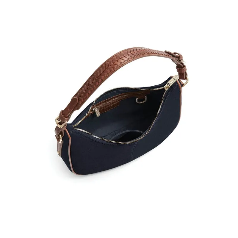 Fairfax & Favor Tetbury Crescent Ladies Shoulder Bag - Navy