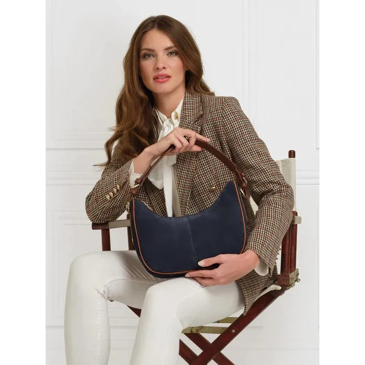 Fairfax & Favor Tetbury Crescent Ladies Shoulder Bag - Navy