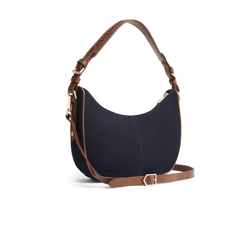 Fairfax & Favor Tetbury Crescent Ladies Shoulder Bag - Navy