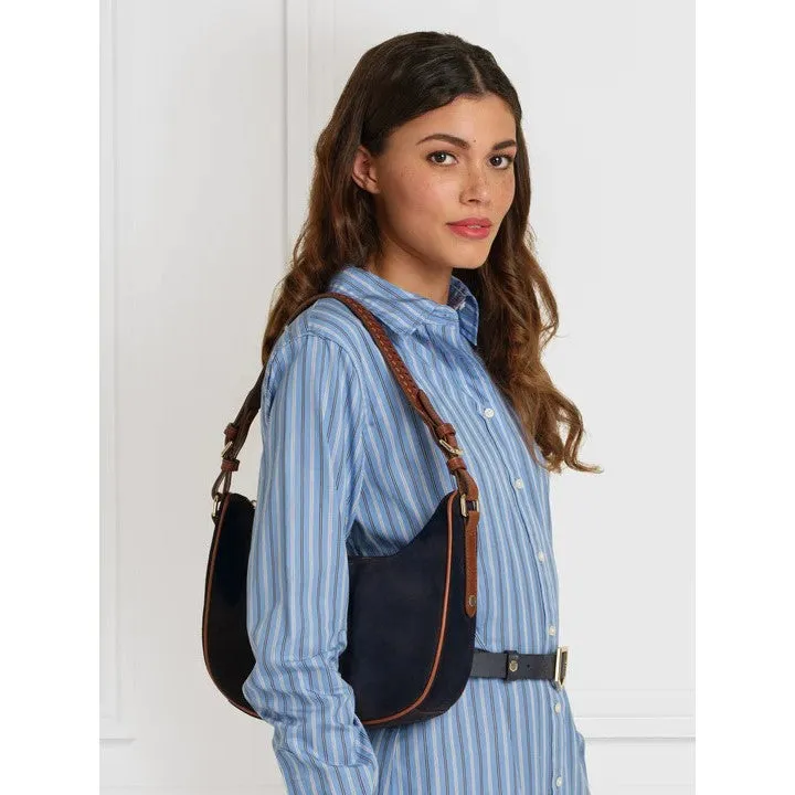 Fairfax & Favor Tetbury Crescent Ladies Shoulder Bag - Navy