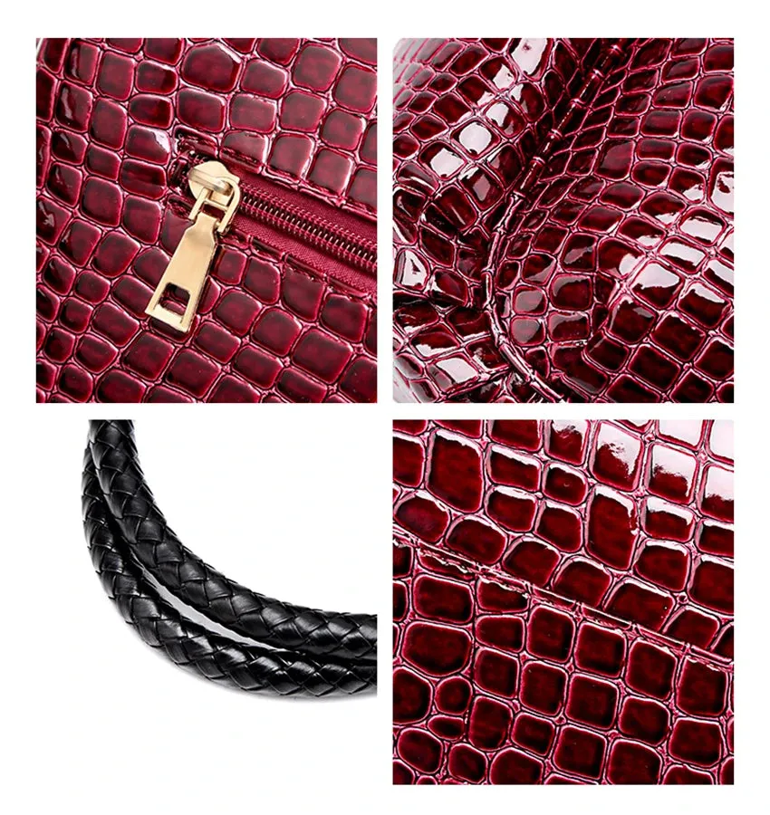 Fashion Alligator pattern pu leather handbag