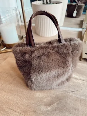 Faux Fur Crossbody Tote
