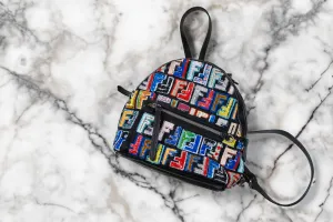 Fendi Black Mini Logo Zaino Backpack