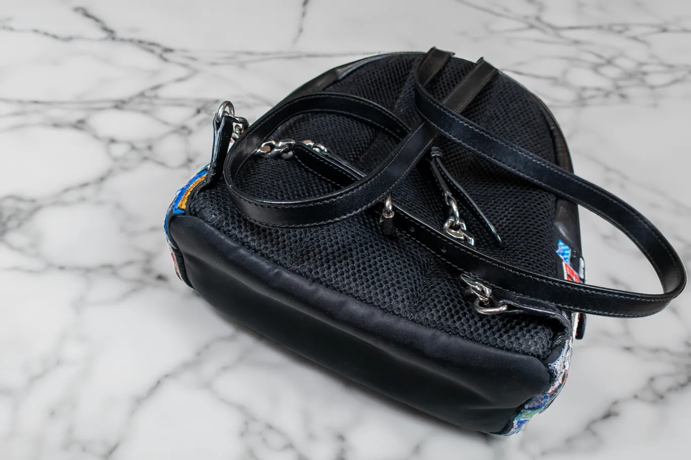 Fendi Black Mini Logo Zaino Backpack