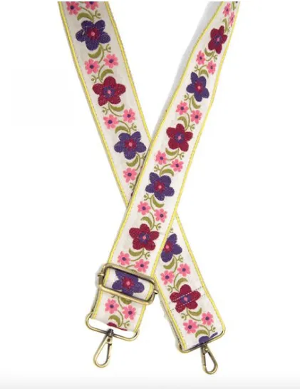 Folk Floral Embroidered Guitar Strap