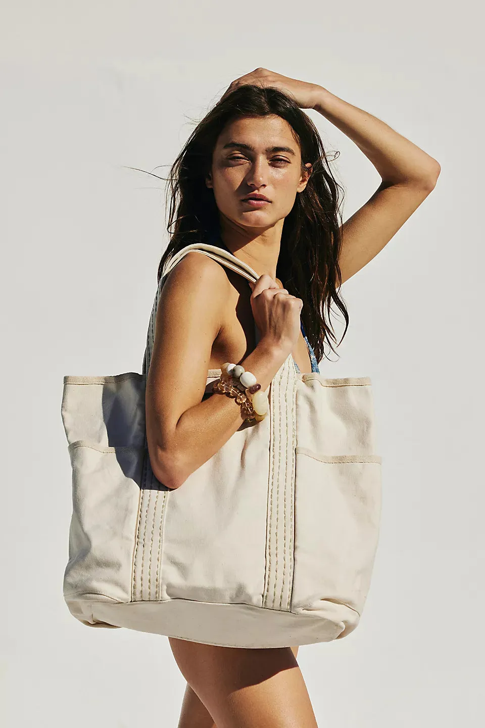 Free People Caravan Canvas Tote in Tea