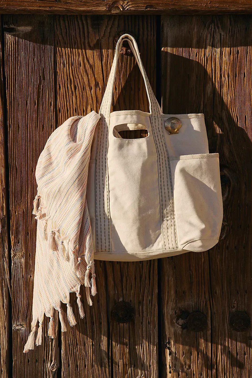 Free People Caravan Canvas Tote in Tea