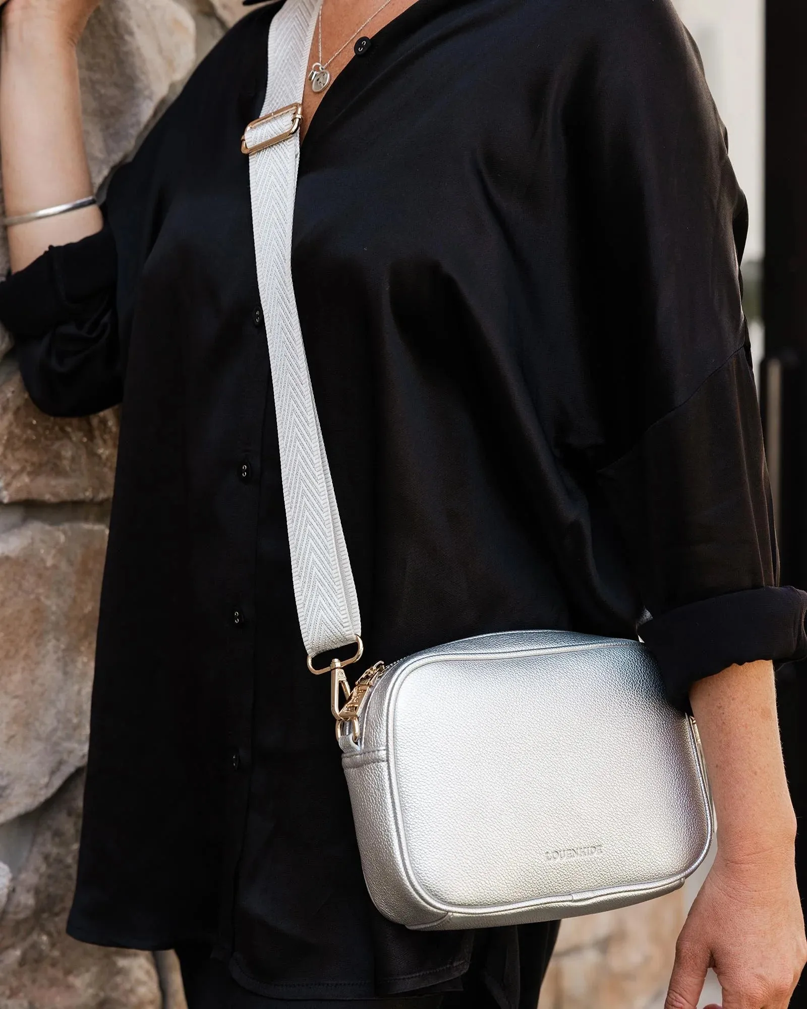 GINGER METALLIC CROSSBODY BAG