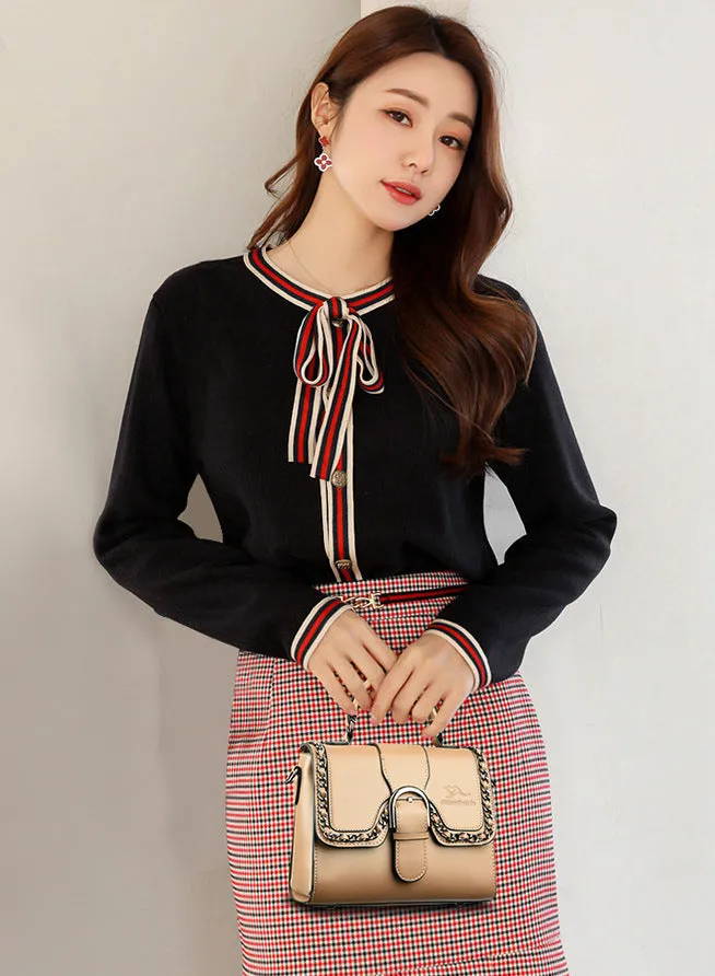H1720 - Luxe Brown Square Bag