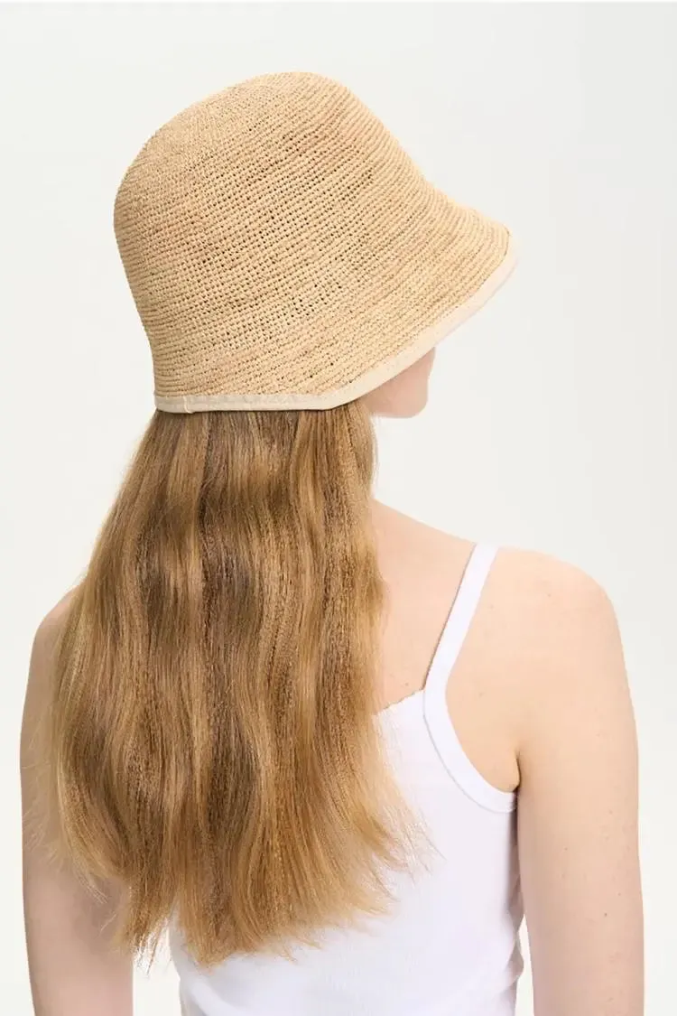 Handmade Adjustable Crochet Straw Bucket Hat