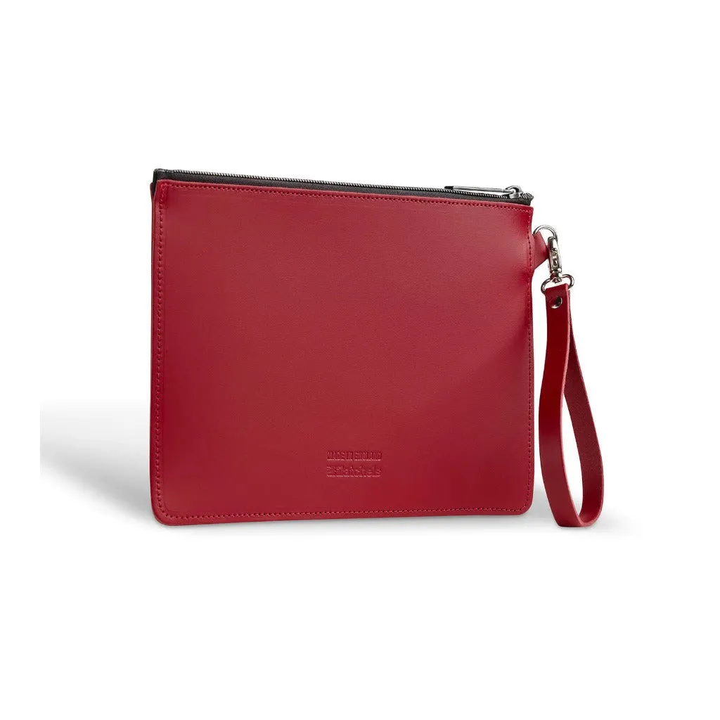 Handmade Leather Folio Case - Red - 2 Sizes - Made in England