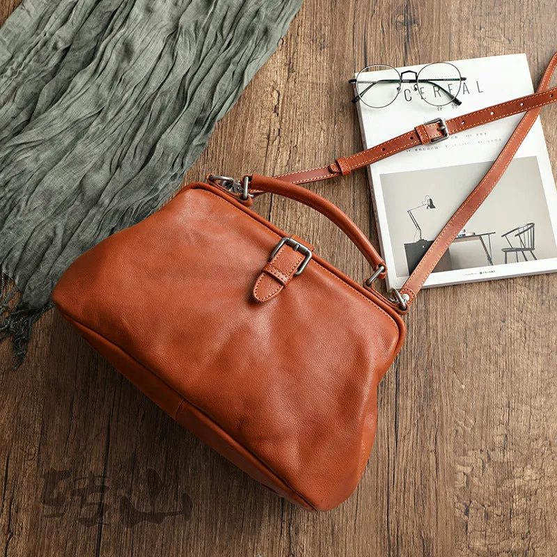 Handmade Vege Tanned Leather Tote Bags for Women 2051