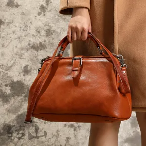 Handmade Vege Tanned Leather Tote Bags for Women 2051