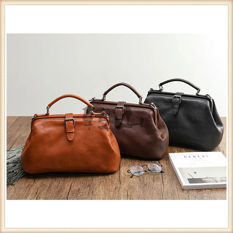 Handmade Vege Tanned Leather Tote Bags for Women 2051