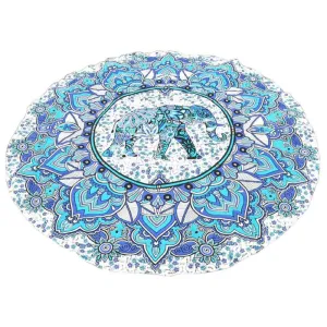 Hippie Indian Mandala Beach Throw Towel Round Mat Boho Tapestry Yoga Mat