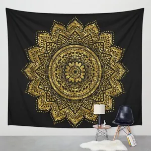 Hippie Tapestry Printed Lotus Tapestry Bohemia Mandala Tapestry Serviette Plage Wall Hanging For Wall Decoration Yoga Mat New