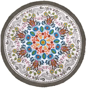 Indian Mutifuncation Bohemian Round Beach Tapestry Hippie Throw Yoga Mat Towel Picnic Mat
