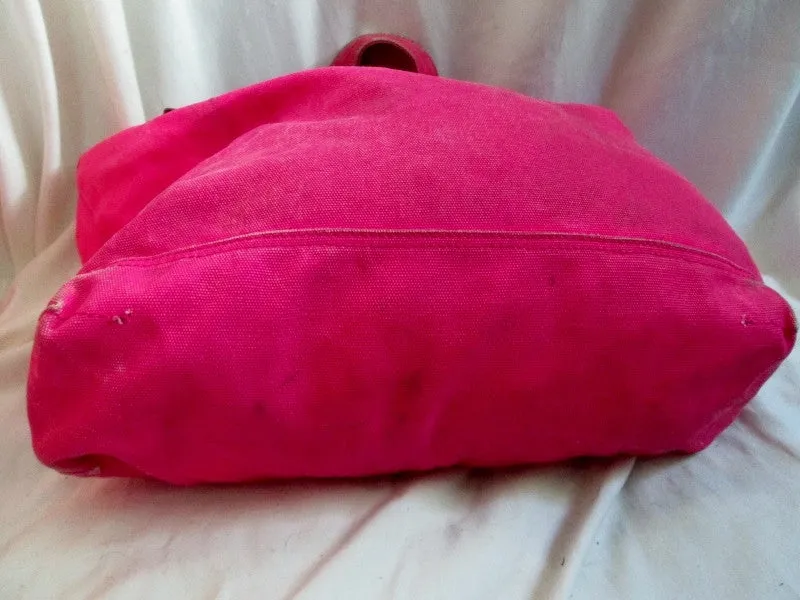 JACOBS BY MARC JACOBS canvas vegan tote shopper carryall NEON HOT PINK L