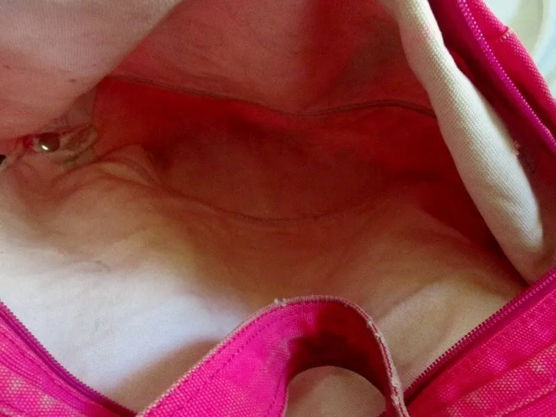 JACOBS BY MARC JACOBS canvas vegan tote shopper carryall NEON HOT PINK L