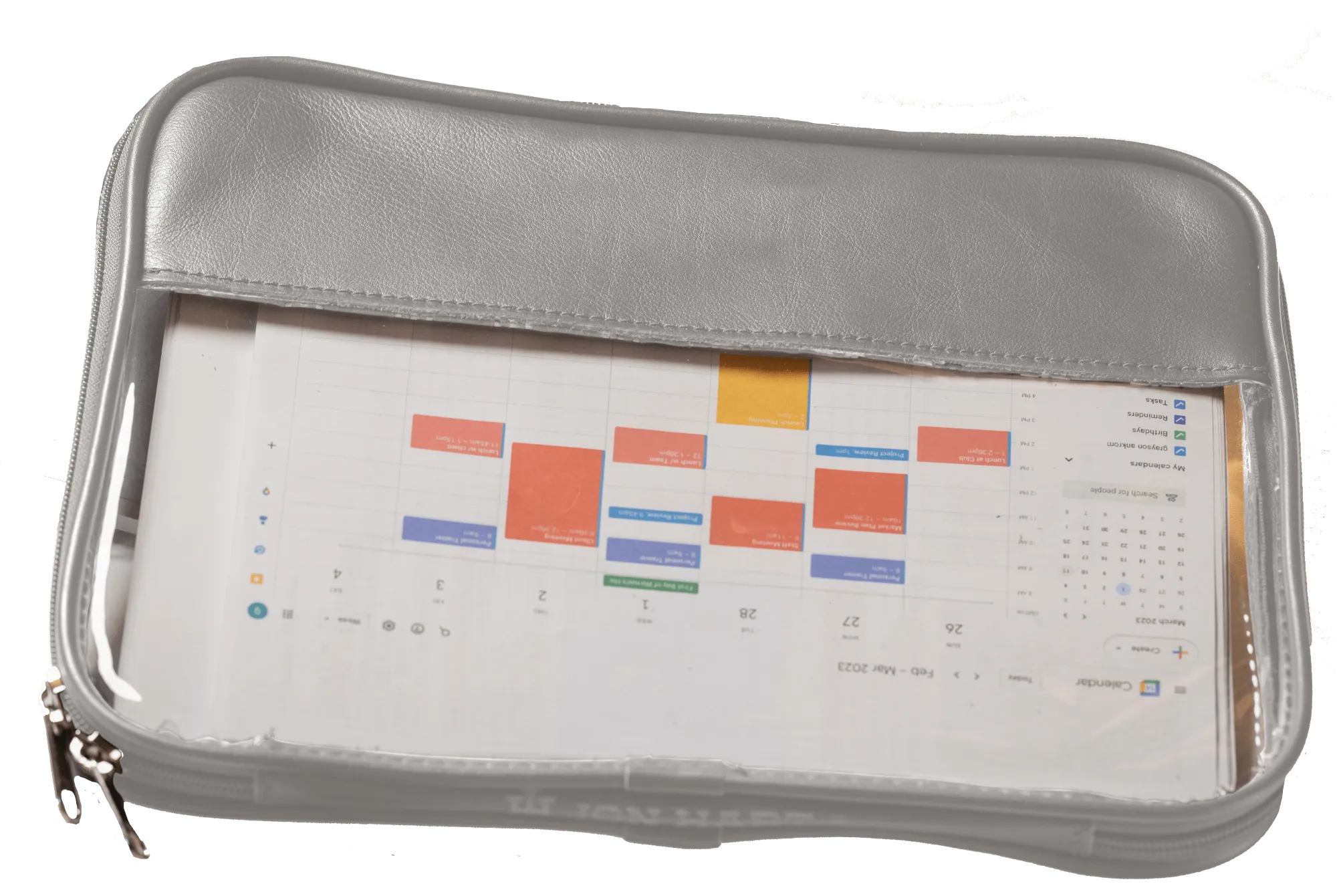 Jon Hart Clear Folio - Leather