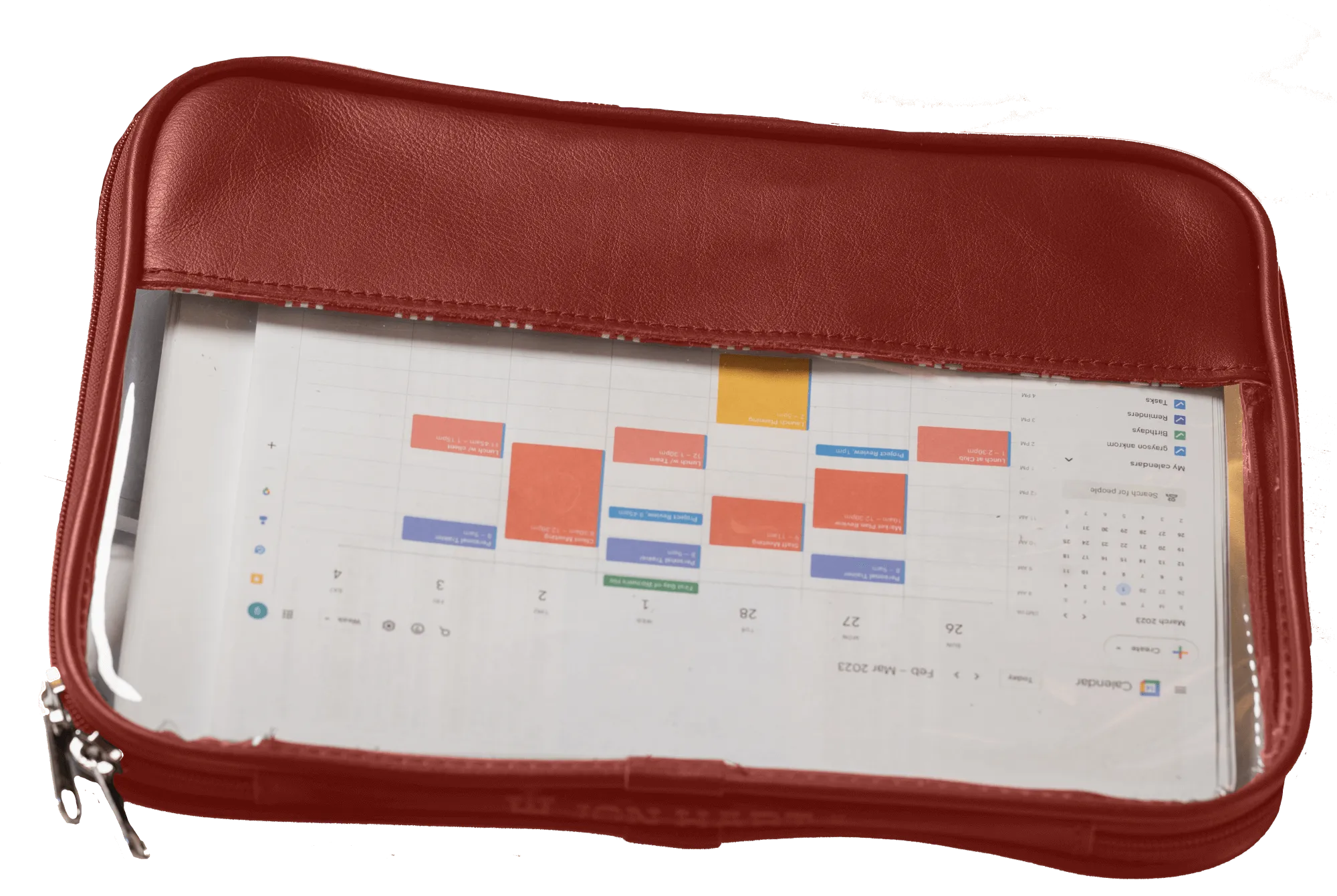 Jon Hart Clear Folio - Leather