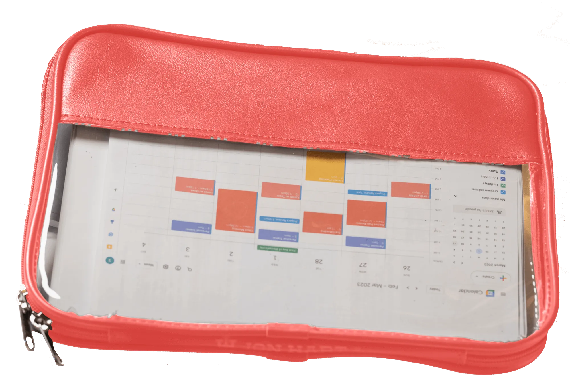 Jon Hart Clear Folio - Leather