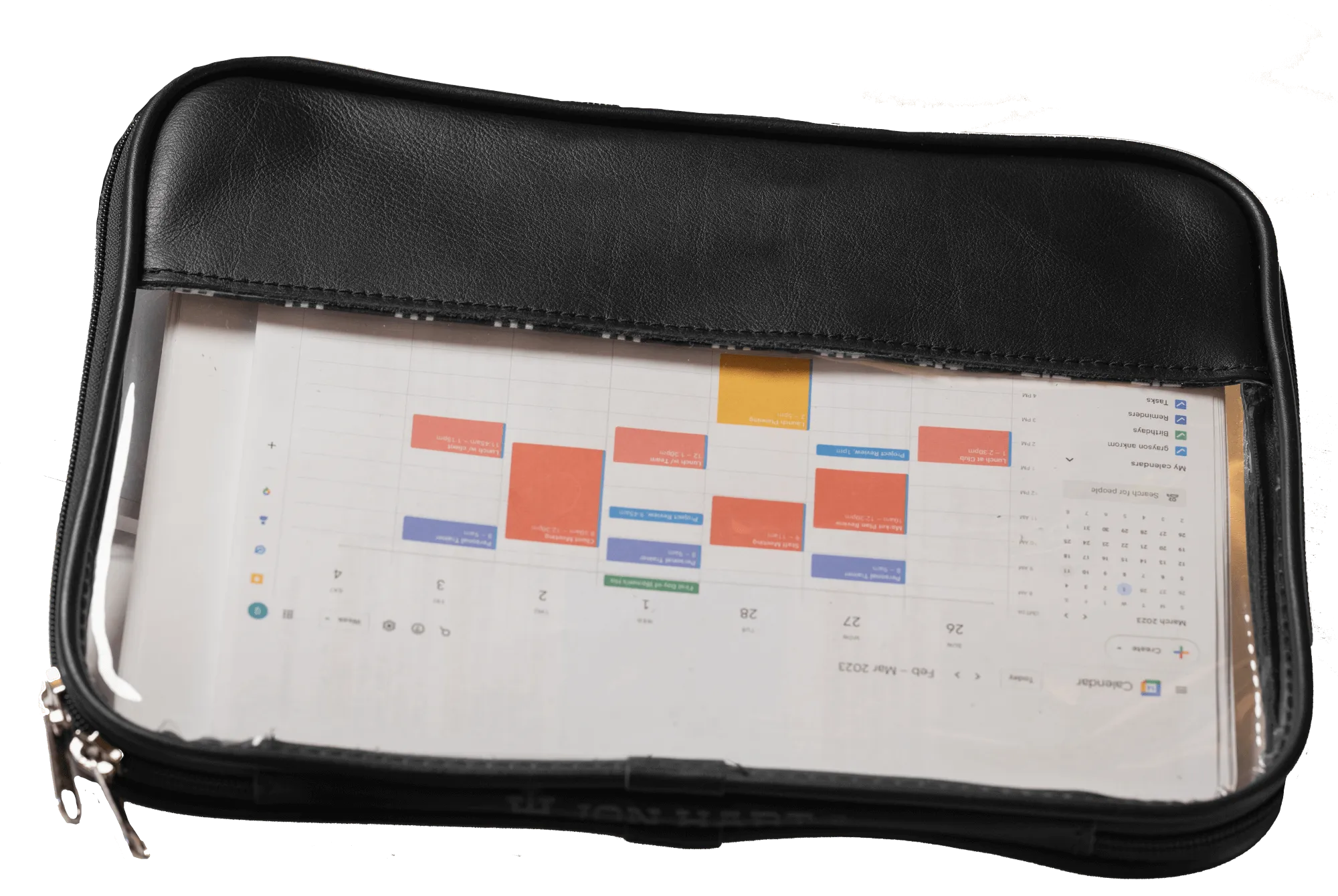 Jon Hart Clear Folio - Leather