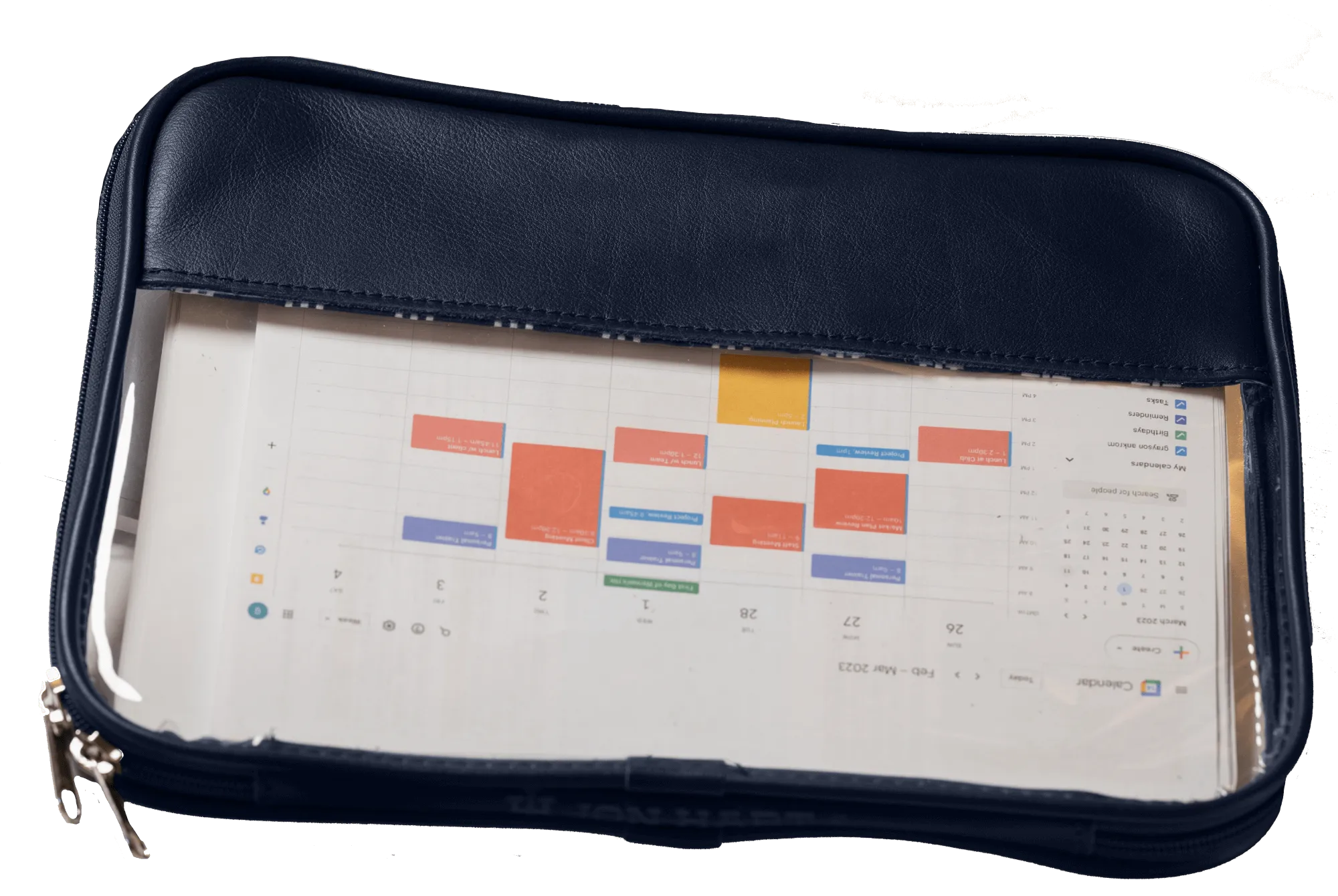 Jon Hart Clear Folio - Leather