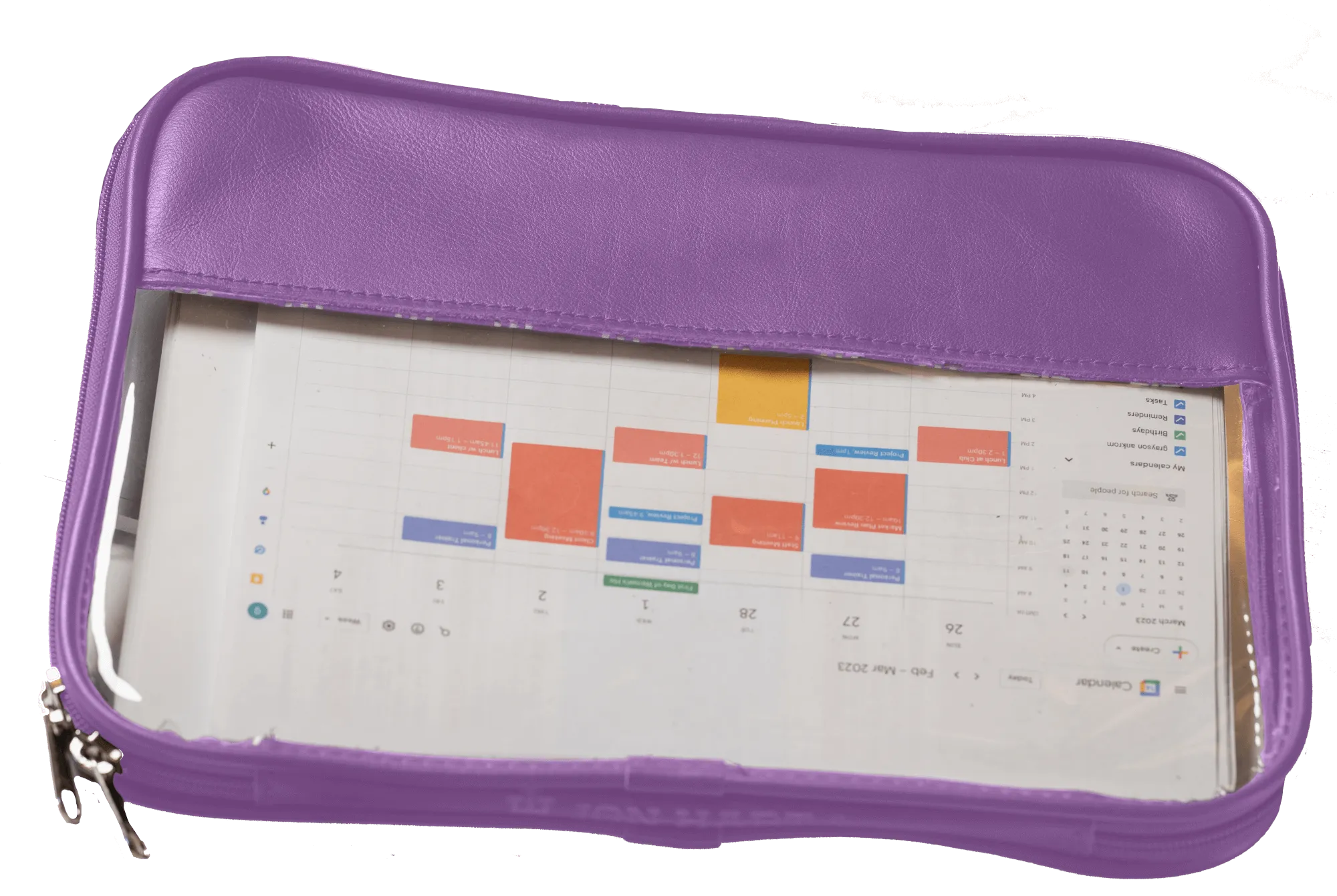 Jon Hart Clear Folio - Leather