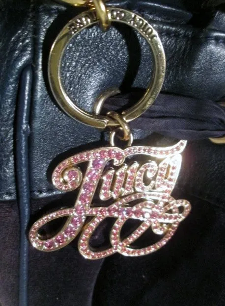 JUICY COUTURE Leather Velvet Heart tote purse satchel PINK BROWN PURPLE L