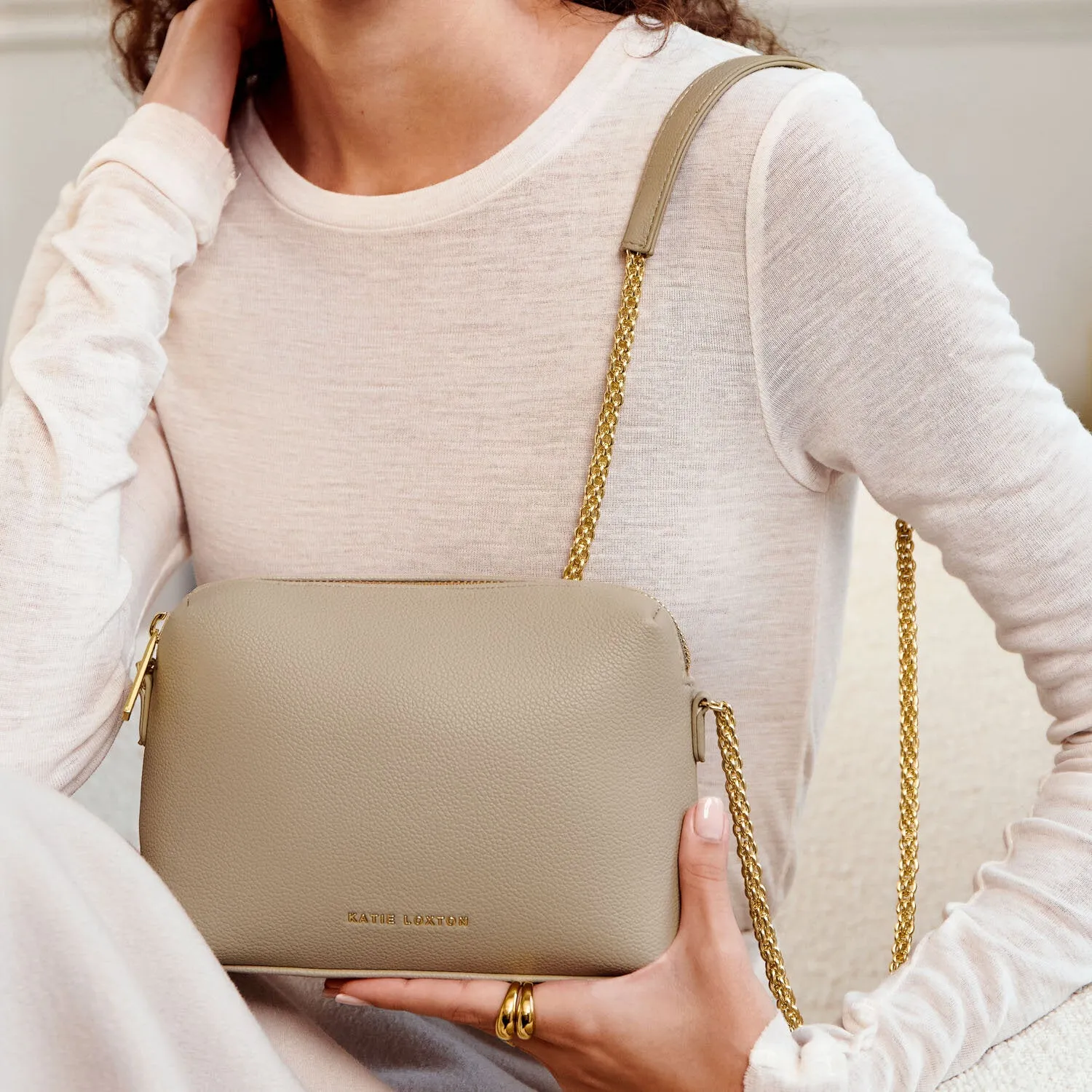 Katie Loxton 13cm Light Taupe Margot Mini Crossbody Bag