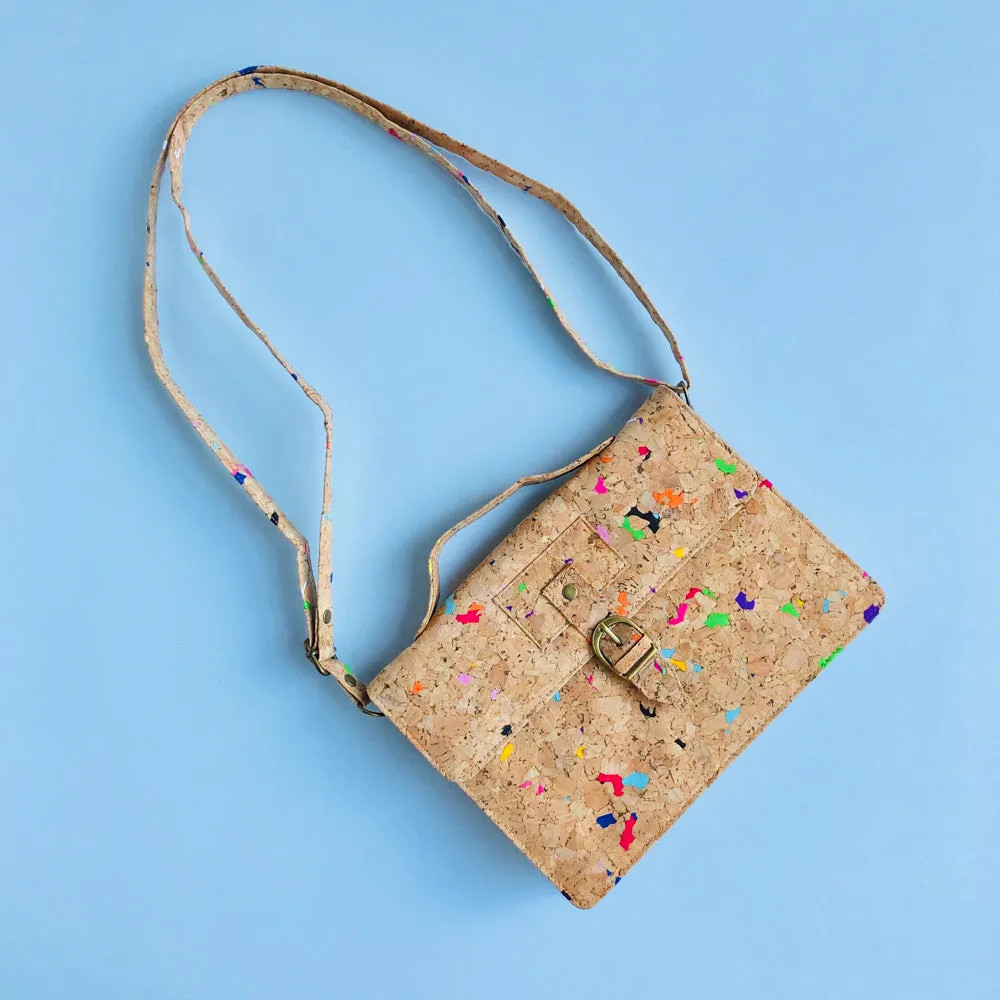Kiki Cork Cross Body Bag in Vivid