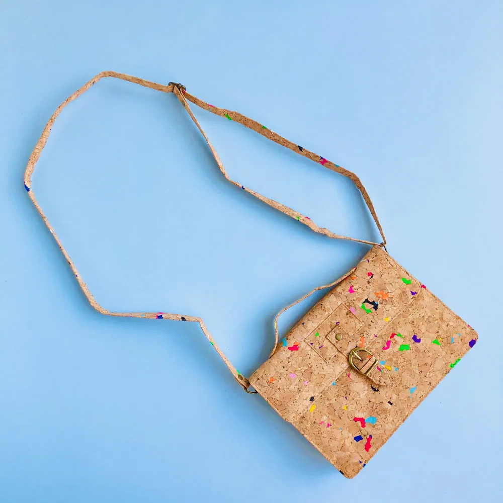 Kiki Cork Cross Body Bag in Vivid