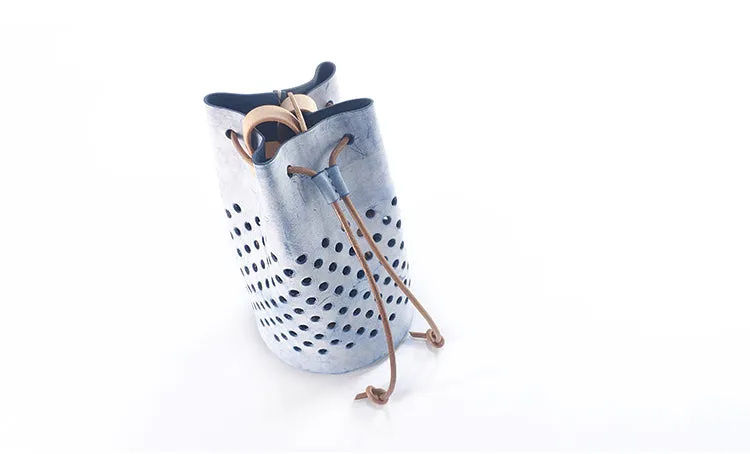 Ladies Handmade Waxed Leather Crossbody Bag Side Bags For Women