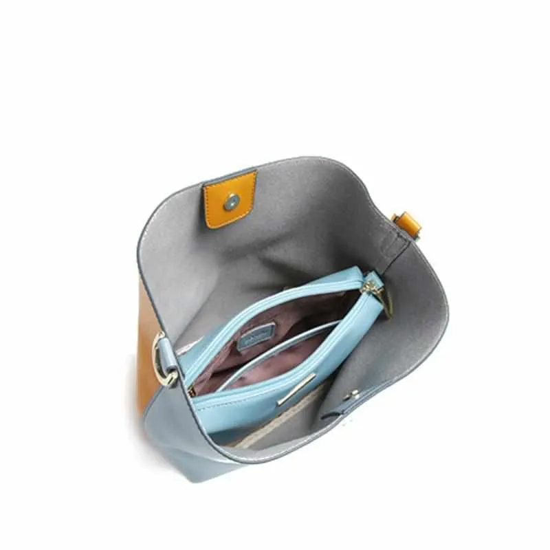 Leather Grace Bucket Bag - Luxury Tote Handbag