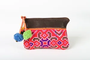Lulu Boho Coin Purse Purple & Red