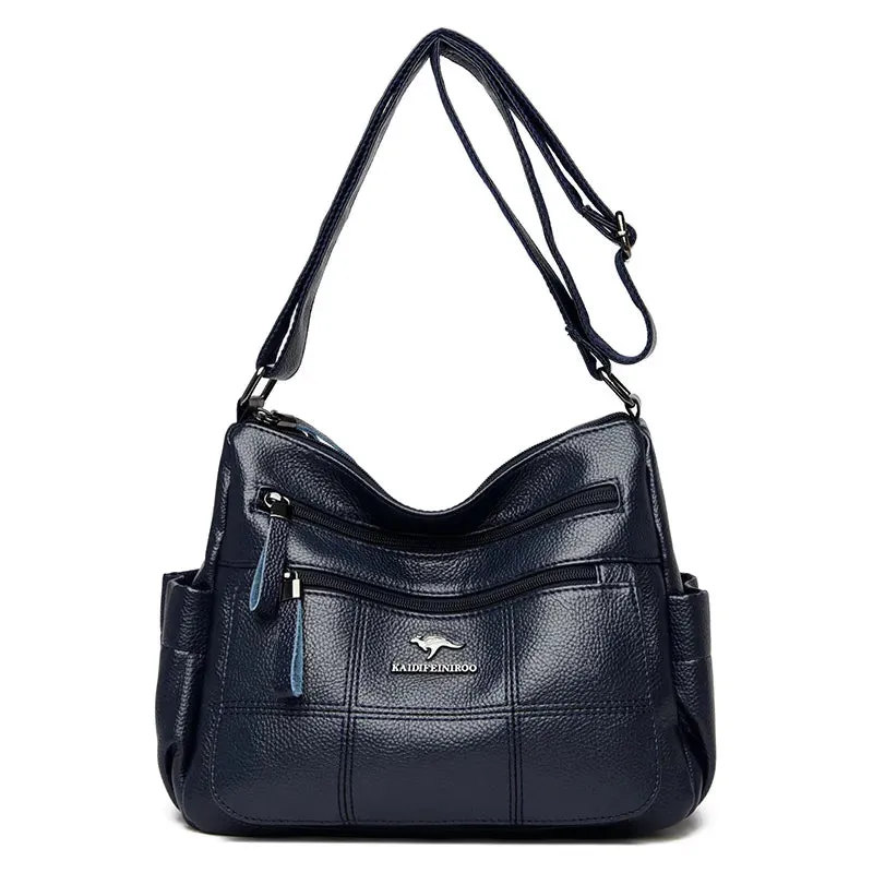 Luxurious Maroon Leather Crossbody Bag