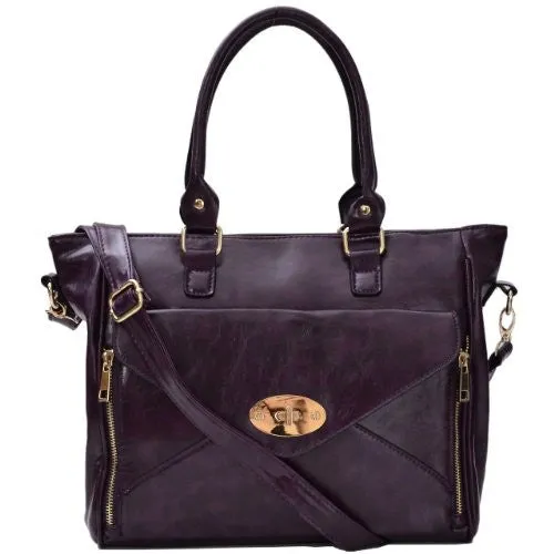Mallory Faux Leather Satchel Bag