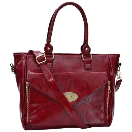 Mallory Faux Leather Satchel Bag