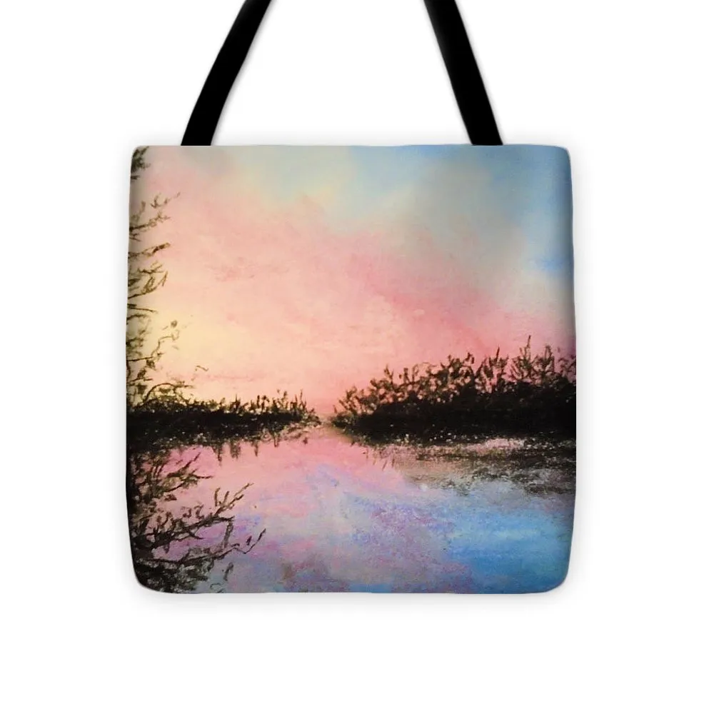 Night Streams in Sunset Dreams  - Tote Bag