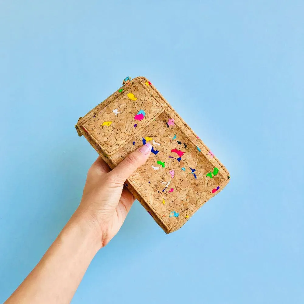 Nyla Cork Crossbody Phone Bag in Vivid