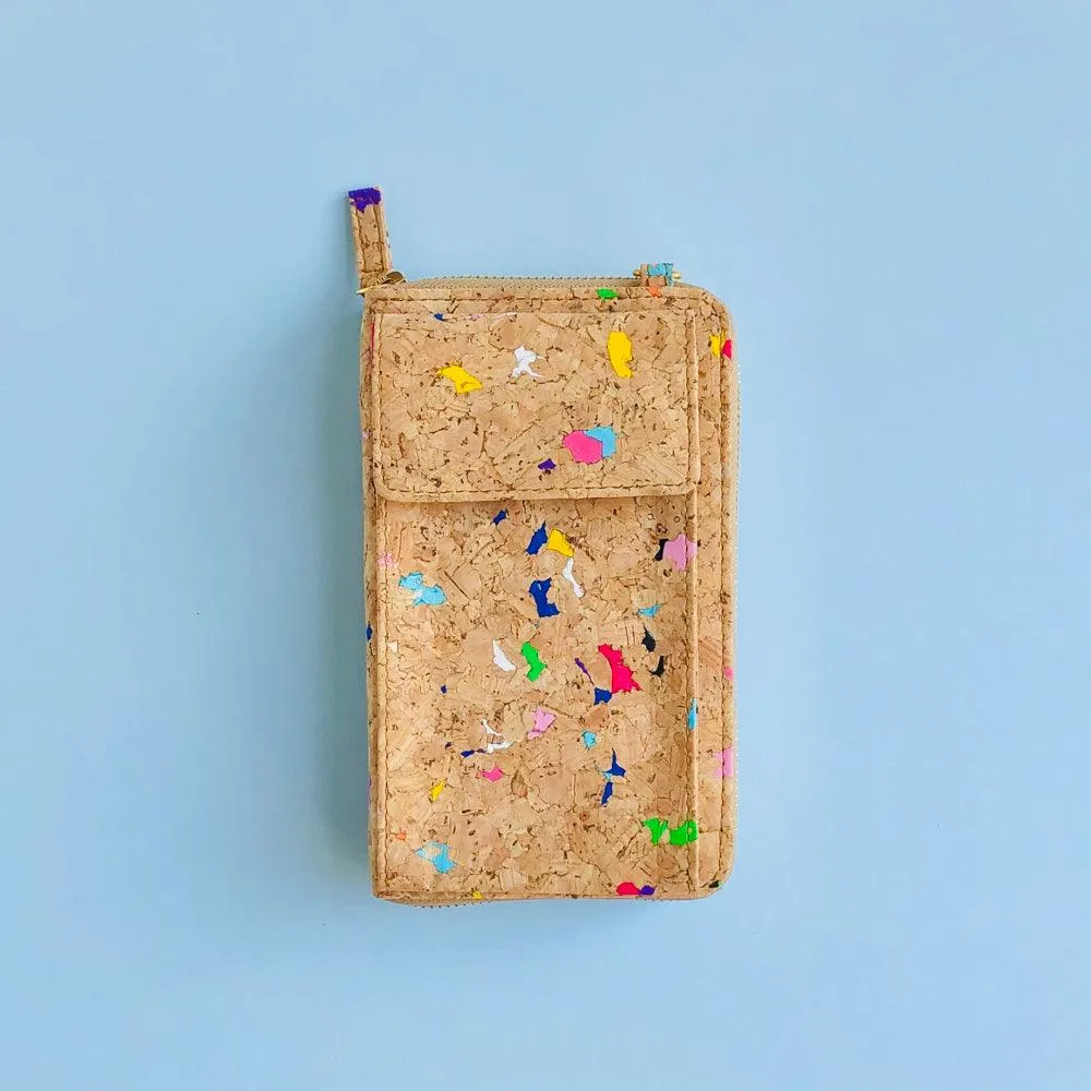 Nyla Cork Crossbody Phone Bag in Vivid