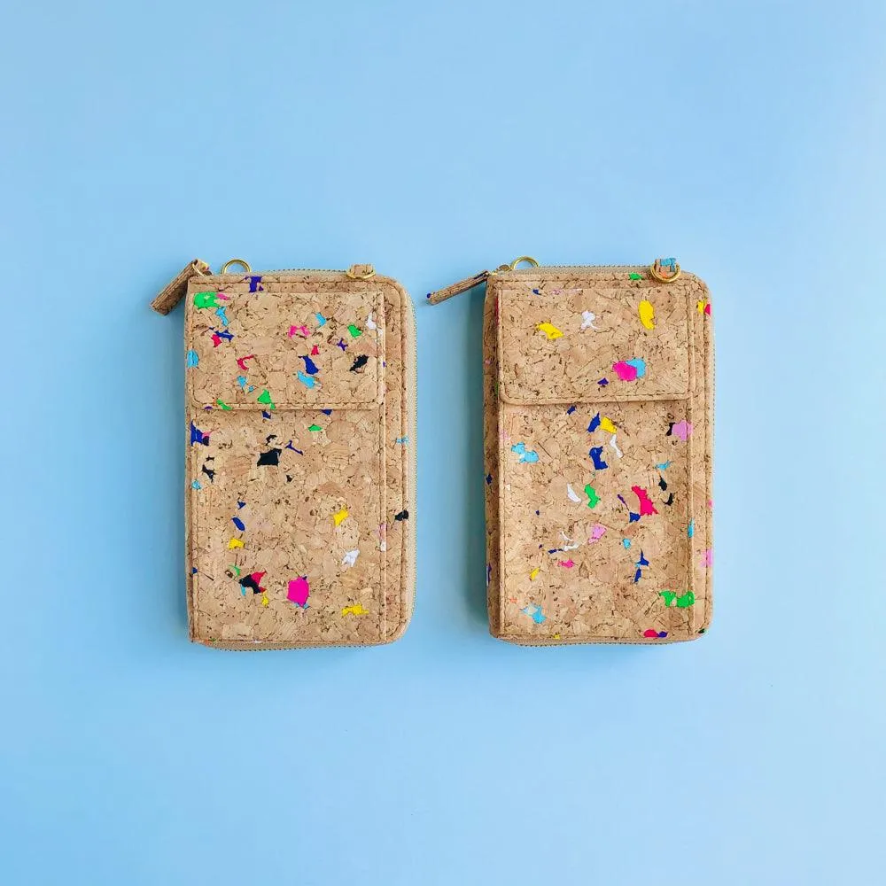 Nyla Cork Crossbody Phone Bag in Vivid