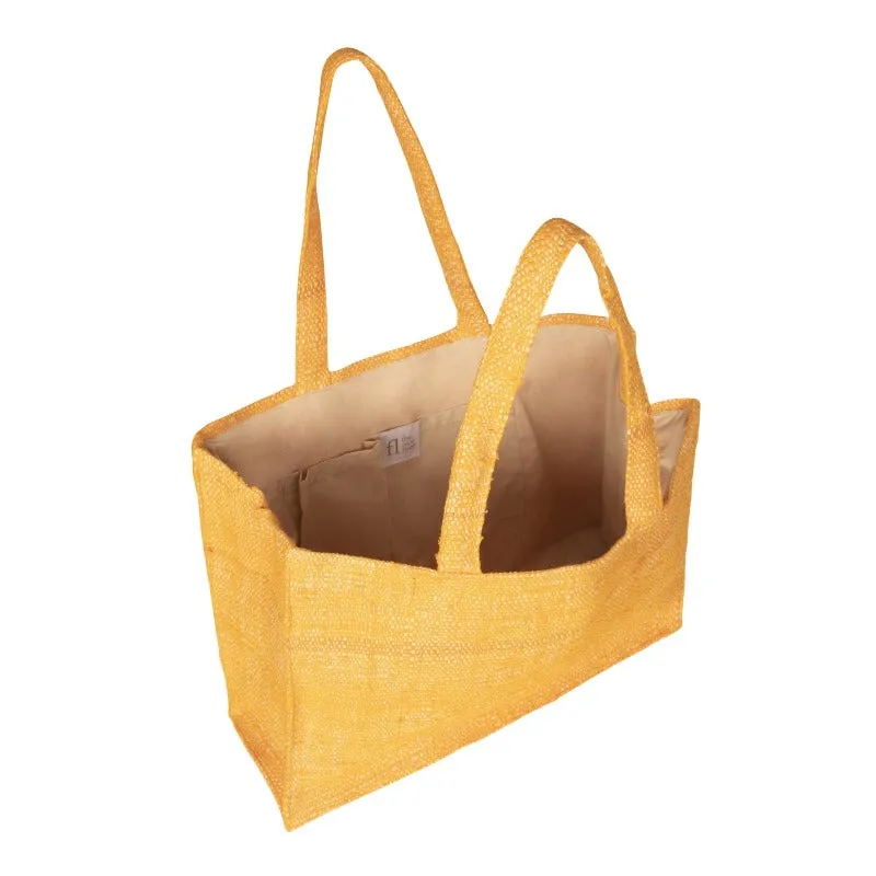 Orange Ifaty beach tote bag - THE NICE FLEET 