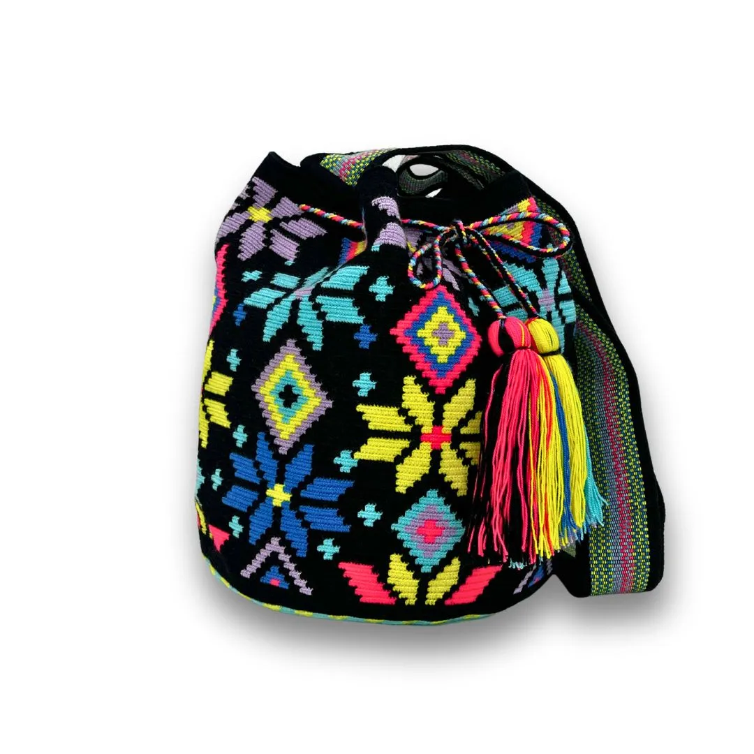Original Colorful Flowers Crossbody Mochila