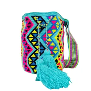 Original Colorful Zigzag Crossbody Mochila