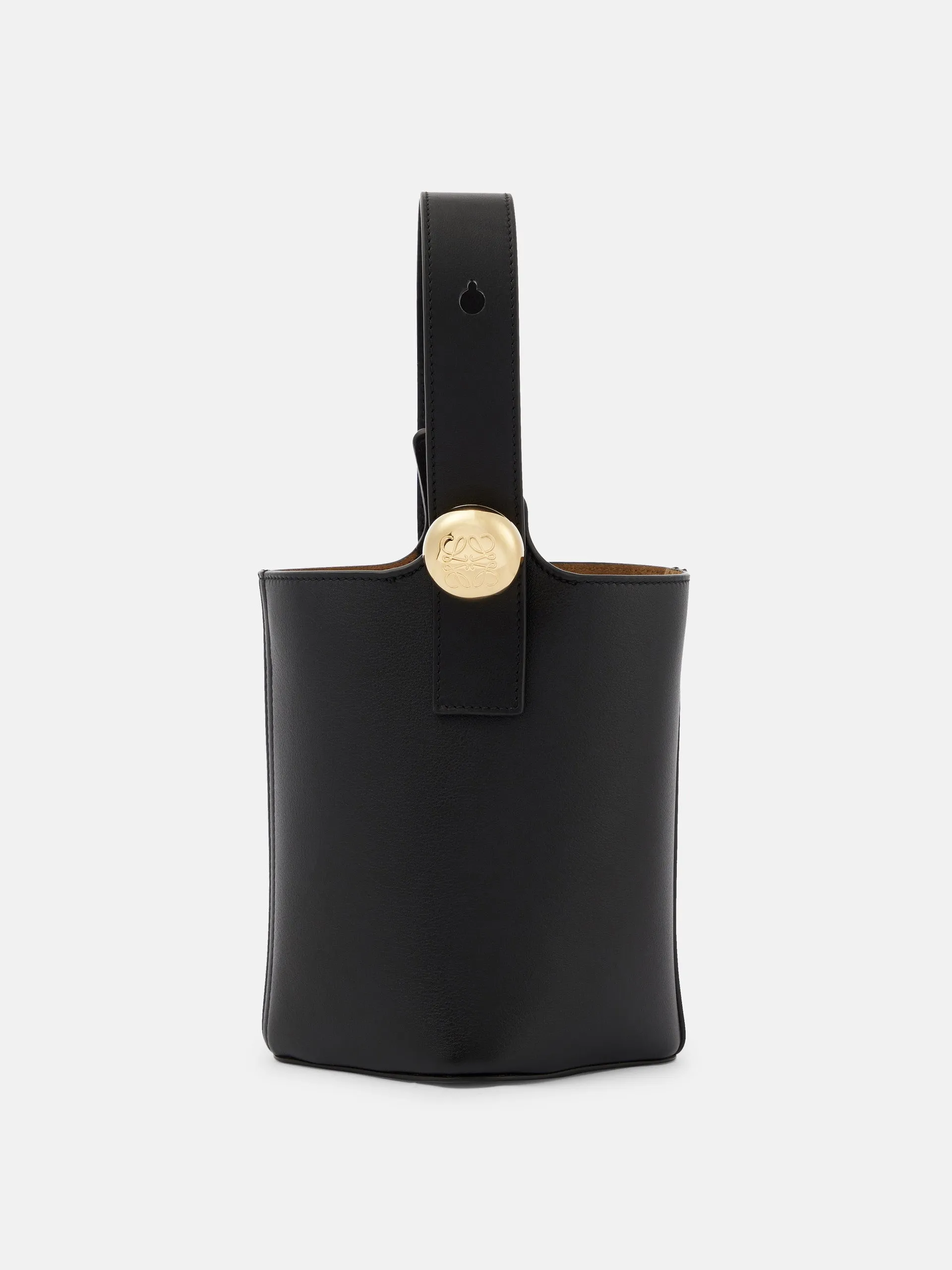 Pebble Mini leather bucket bag